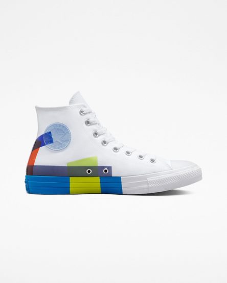 Tenisky Vysoke Converse Chuck Taylor All Star Space Racer Damske Biele Modre Biele | SK FQAIZ4